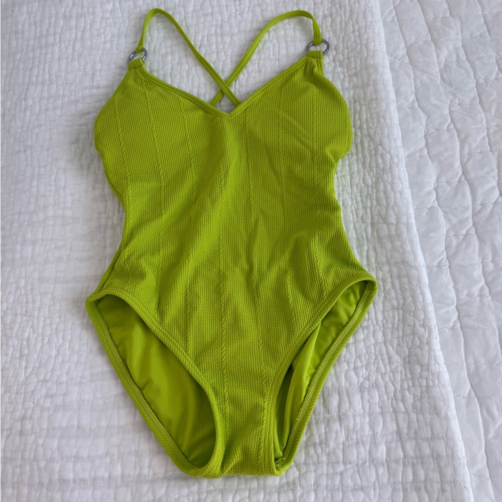 Michael Kors Lime Green One-Piece Swimsuit